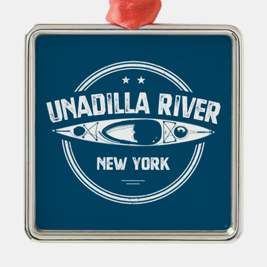 Unadilla, New York Kayak Metalen Ornament (Voorkant)