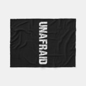Unafraid Motivation Perseverance Insration Unaloge Fleece Deken (Voorkant (Horizontaal))