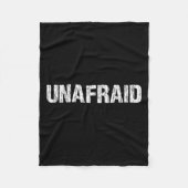 Unafraid Motivation Perseverance Insration Unaloge Fleece Deken (Voorkant)