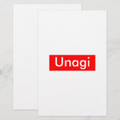 Unagi Label Briefpapier (Voorkant / Achterkant)
