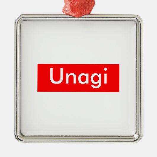 Unagi Label Metalen Ornament (Voorkant)