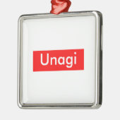 Unagi Label Metalen Ornament (Links)