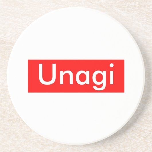 Unagi Label Zandsteen Onderzetter (Voorkant)