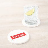 Unagi Label Zandsteen Onderzetter (Zijkant)