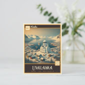 Unalaska, Alaska |  BRIEFKAART (Staand voorkant)