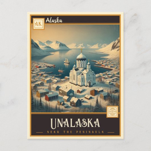 Unalaska, Alaska |  BRIEFKAART (Voorkant)