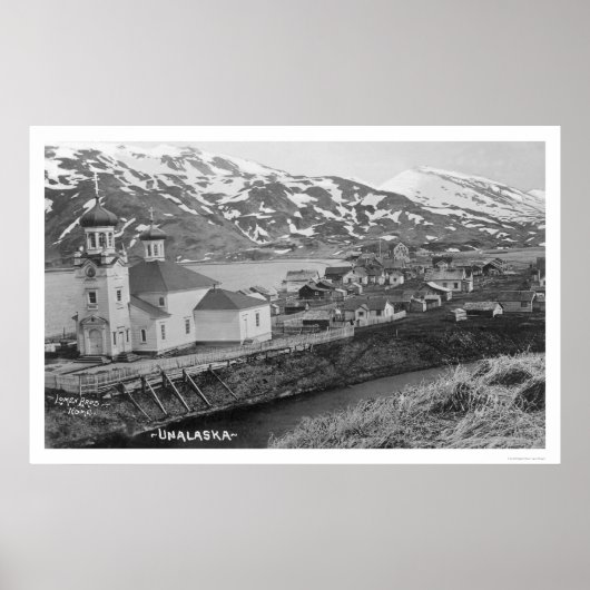 Unalaska, Alaska Church 1914 Poster (Voorkant)