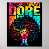 Unalogetically Black Pride Melanin African Tie Dye Poster (Voorkant)