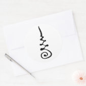 Unalom-symbool Ronde Sticker (Envelop)