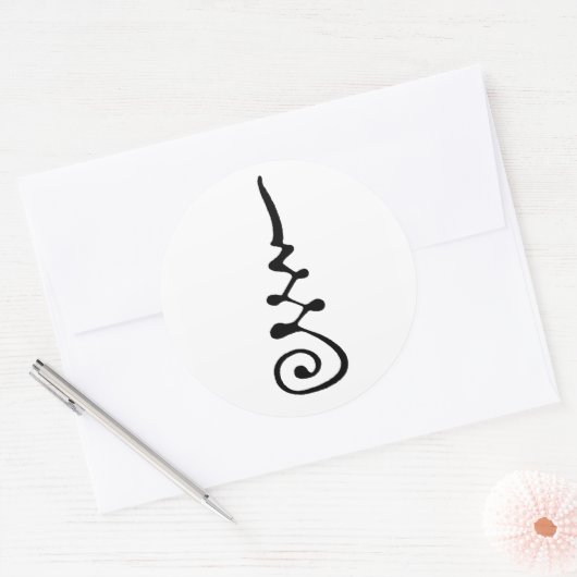 Unalom-symbool Ronde Sticker (Envelop)