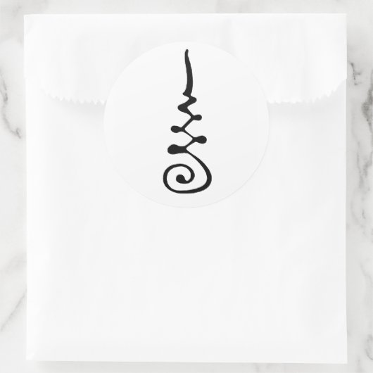 Unalom-symbool Ronde Sticker (Tas)