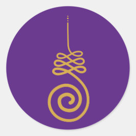 Unalome boeddhistische symbolen ronde sticker