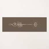 Unalome Effen Achtergrond - Aarde + Duif Yoga Mat (Voorkant (horizontaal))