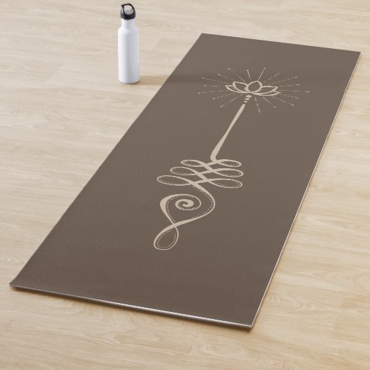 Unalome Effen Achtergrond - Aarde + Duif Yoga Mat (In situ)