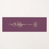 Unalome Effen Achtergrond - Beet + Duif Yoga Mat (Voorkant (horizontaal))