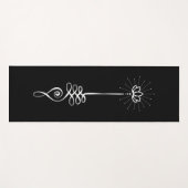 Unalome effen achtergrond - Coal + Snow Yoga Mat (Voorkant (horizontaal))