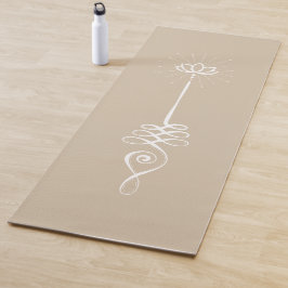 Unalome Effen Achtergrond - Duif + Sneeuw Yoga Mat