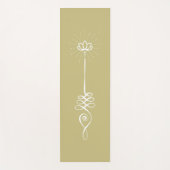 Unalome Effen Achtergrond - Goud + Sneeuw Yoga Mat (Voorkant)