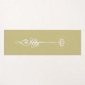 Unalome Effen Achtergrond - Goud + Sneeuw Yoga Mat (Voorkant (horizontaal))