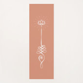 Unalome effen achtergrond - koraal + sneeuw yoga m yogamat (Voorkant)