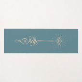 Unalome Effen Achtergrond - Pauw + Duif Yoga Mat (Voorkant (horizontaal))