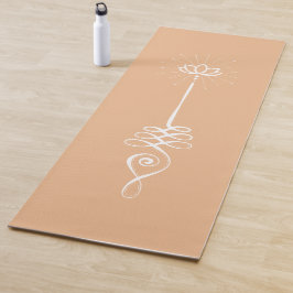 Unalome Effen Achtergrond - Perzik + Sneeuw Yoga M Yogamat