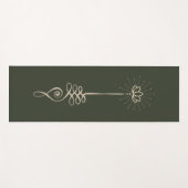 Unalome Effen Achtergrond - Pine + Dove Yoga Mat (Voorkant (horizontaal))
