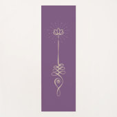 Unalome Effen Achtergrond - Plum + Dove Yoga Mat (Voorkant)