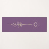 Unalome Effen Achtergrond - Plum + Dove Yoga Mat (Voorkant (horizontaal))