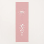 Unalome Effen Achtergrond - Roos + Sneeuw Yoga Mat (Voorkant)