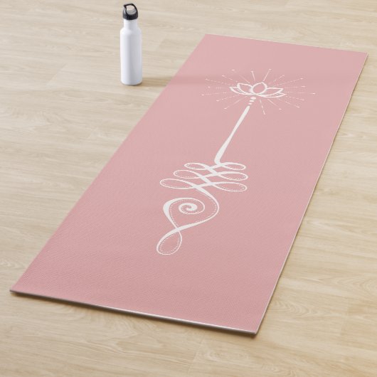 Unalome Effen Achtergrond - Roos + Sneeuw Yoga Mat (In situ)