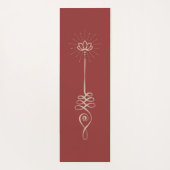 Unalome Effen Achtergrond - Ruby + Dove Yoga Mat (Achterkant)