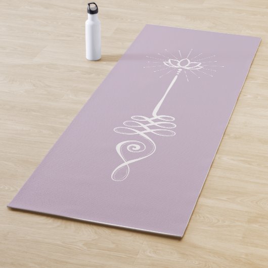 Unalome Effen Achtergrond - Stof + Sneeuw Yoga Mat (In situ)