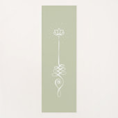 Unalome effen achtergrond - thee + sneeuw yoga mat (Voorkant)