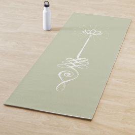 Unalome effen achtergrond - thee + sneeuw yoga mat