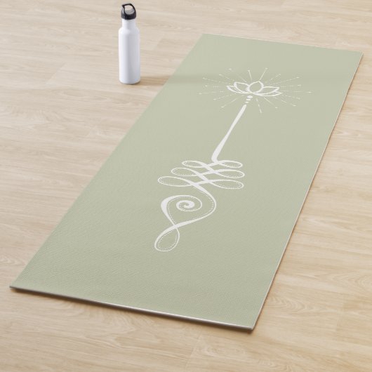 Unalome effen achtergrond - thee + sneeuw yoga mat (In situ)