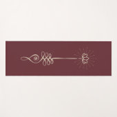 Unalome effen achtergrond - wijn + duif yoga mat (Voorkant (horizontaal))