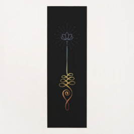 Unalome Plain - Rainbow Sunset + Coal Yoga Mat
