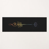 Unalome Plain - Rainbow Sunset + Coal Yoga Mat (Voorkant (horizontaal))