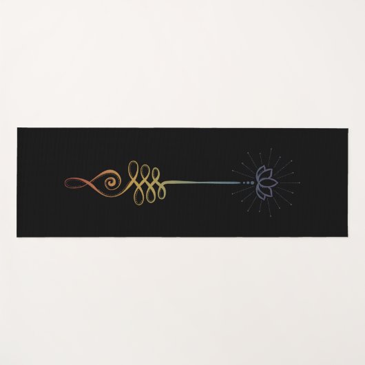 Unalome Plain - Rainbow Sunset + Coal Yoga Mat (Voorkant (horizontaal))