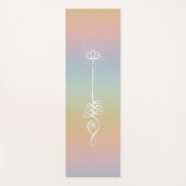 Unalome Plain - Regenboog Sorbet + Sneeuw Yoga Mat (Voorkant)