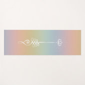 Unalome Plain - Regenboog Sorbet + Sneeuw Yoga Mat (Voorkant (horizontaal))