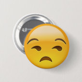Unamused Face Emoji Ronde Button 5,7 Cm (Voorkant /achterkant)