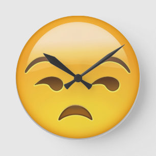 Unamused Face Emoji Ronde Klok