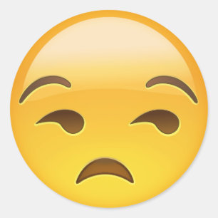 Unamused Face Emoji Ronde Sticker