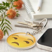 Unamused Face Emoji Sleutelhanger (Voorkant Rechts)