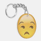 Unamused Face Emoji Sleutelhanger (Voorkant Links)
