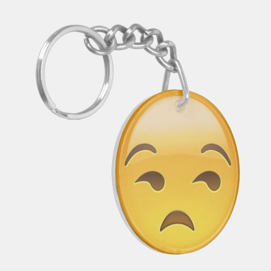 Unamused Face Emoji Sleutelhanger (Voorkant Links)