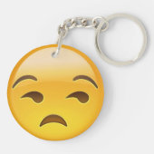 Unamused Face Emoji Sleutelhanger (Achterkant)