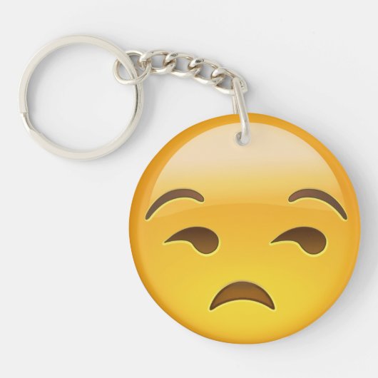 Unamused Face Emoji Sleutelhanger (Voorkant)